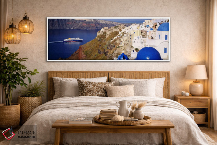 تابلو دکوراتیو Santorini, Cyclades Islands, Greece,ساختمان ها در دره… اثر پانورامیک ایمجز - D4W