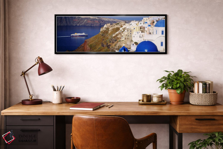 تابلو دکوراتیو Santorini, Cyclades Islands, Greece,ساختمان ها در دره… اثر پانورامیک ایمجز - D3B