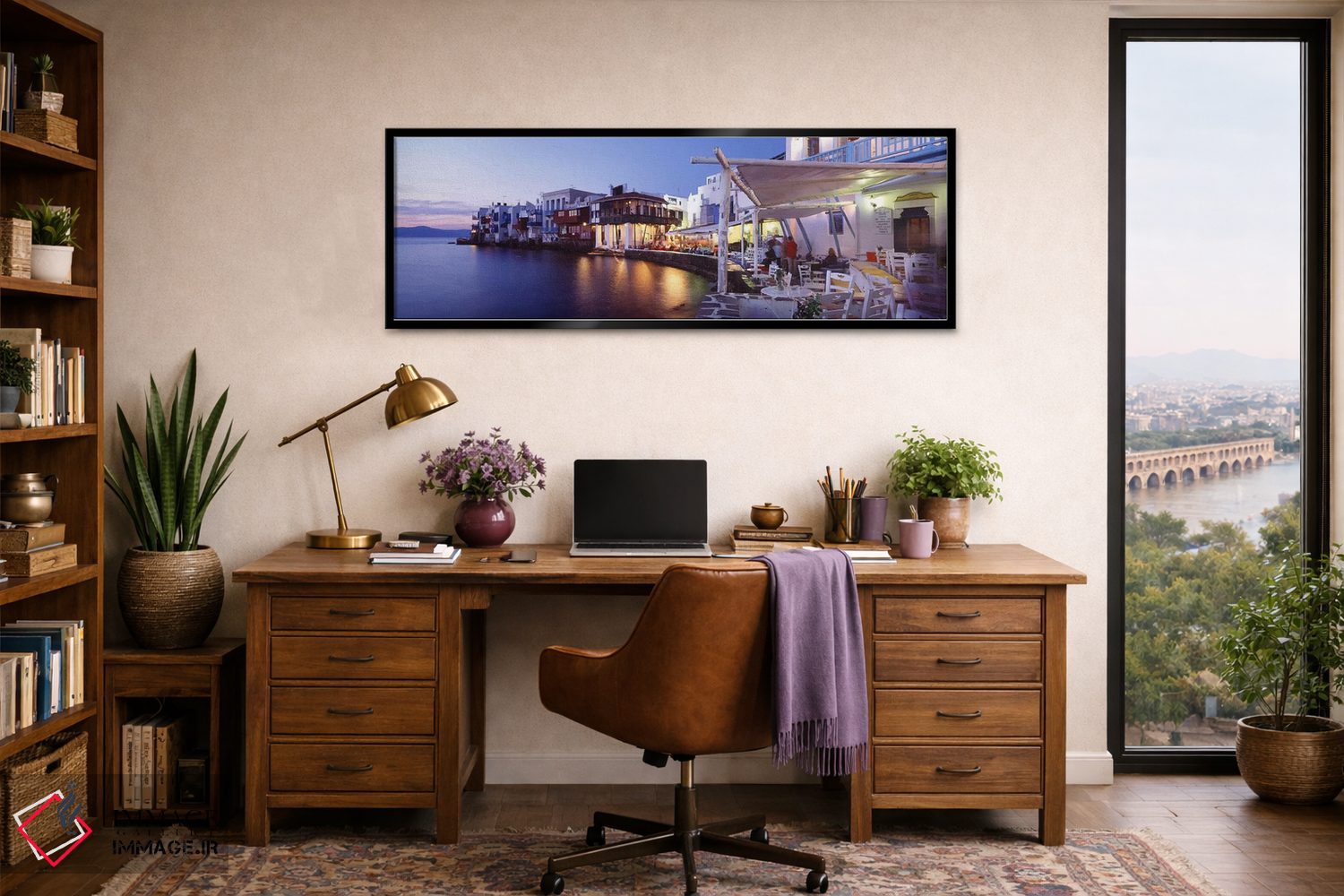 تابلو دکوراتیو Mykonos, Cyclades, Greece,ملک کنار آب، میکونوس، سیکلاد… اثر پانورامیک ایمجز - D3B