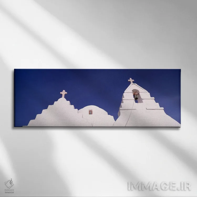 تابلو دکوراتیو Mykonos, Cyclades Islands, Greece #2,نمای زاویه پایین ا… اثر پانورامیک ایمجز - نمای روبهرو روی دیوار