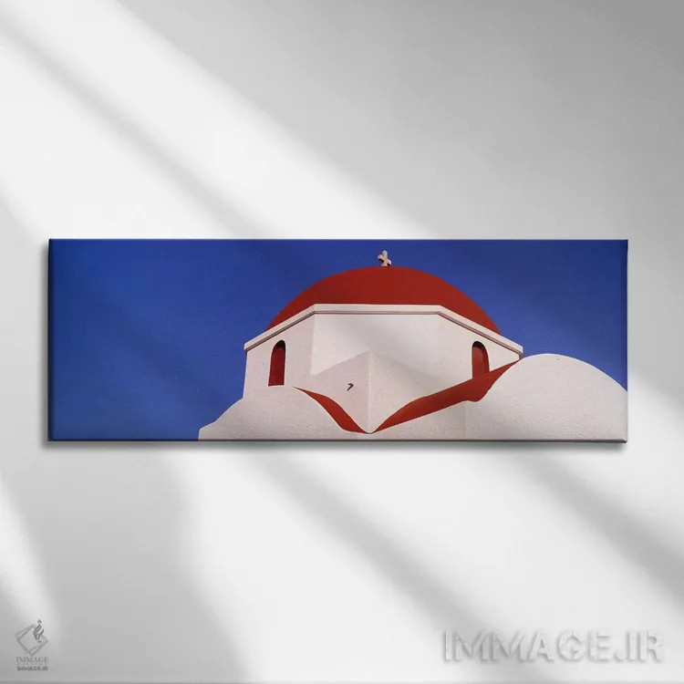 تابلو دکوراتیو Mykonos, Cyclades Islands, Greece,نمای زاویه پایین از ک… اثر پانورامیک ایمجز - نمای روبهرو روی دیوار