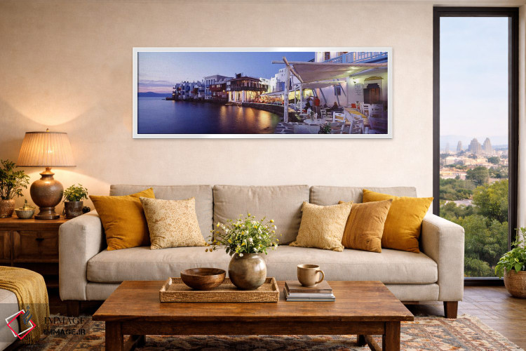 تابلو دکوراتیو Mykonos, Cyclades, Greece,ملک کنار آب، میکونوس، سیکلاد… اثر پانورامیک ایمجز - D5W