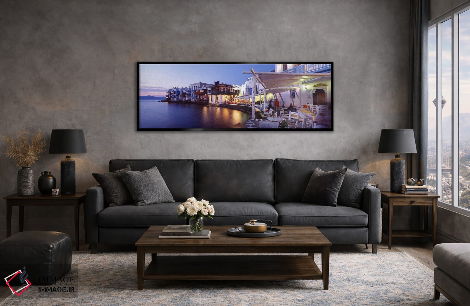 تابلو دکوراتیو Mykonos, Cyclades, Greece,ملک کنار آب، میکونوس، سیکلاد… اثر پانورامیک ایمجز - D6B