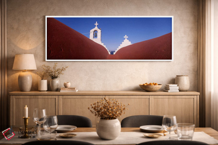 تابلو دکوراتیو Mykonos, Cyclades Islands, Greece,نمای زاویه پایین از ب… اثر پانورامیک ایمجز - D1W