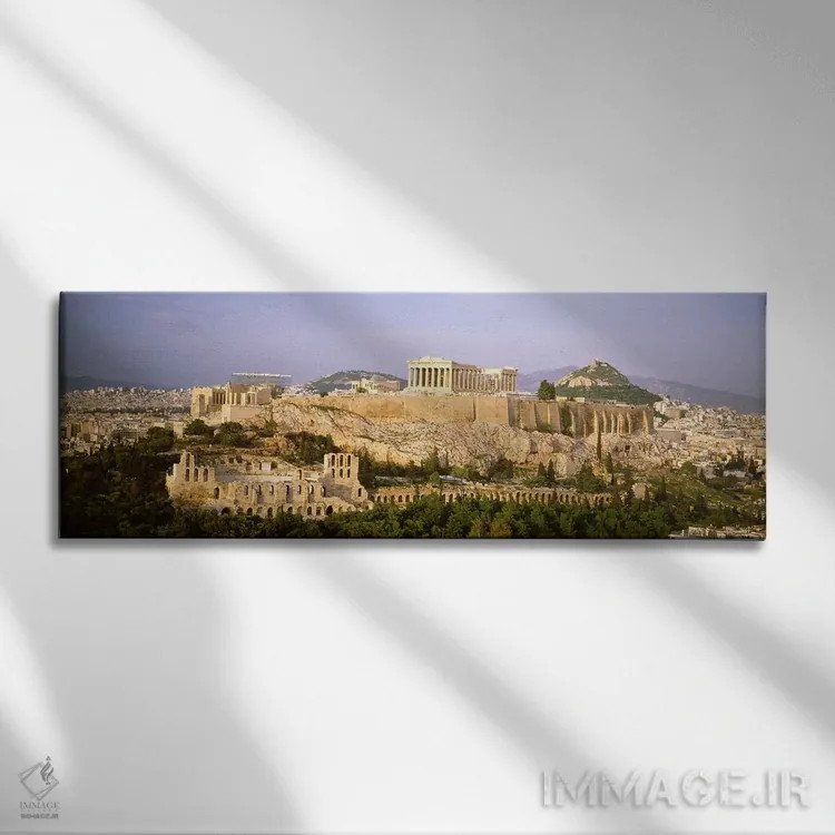 تابلو دکوراتیو Acropolis, Athens, Greece,نمای زاویه بالا، آکروپولیس، آ… اثر پانورامیک ایمجز - نمای روبهرو روی دیوار