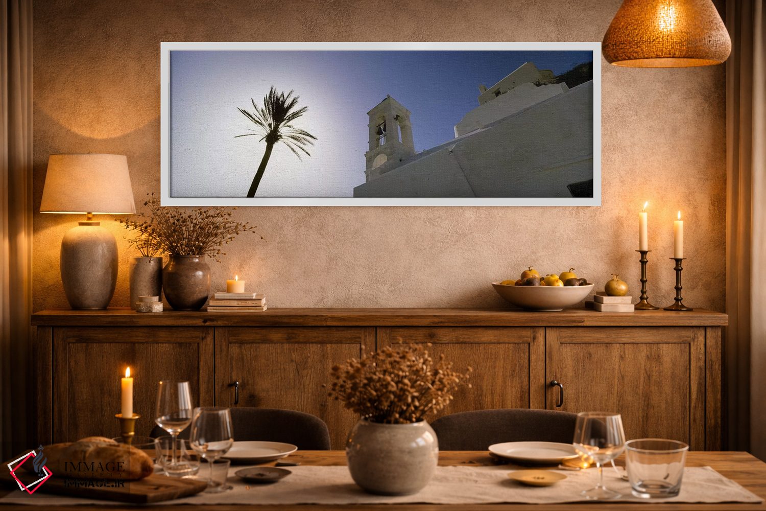 تابلو دکوراتیو Ios, Cyclades Islands, Greece,نمای زاویه پایین از یک نخ… اثر پانورامیک ایمجز - D2W