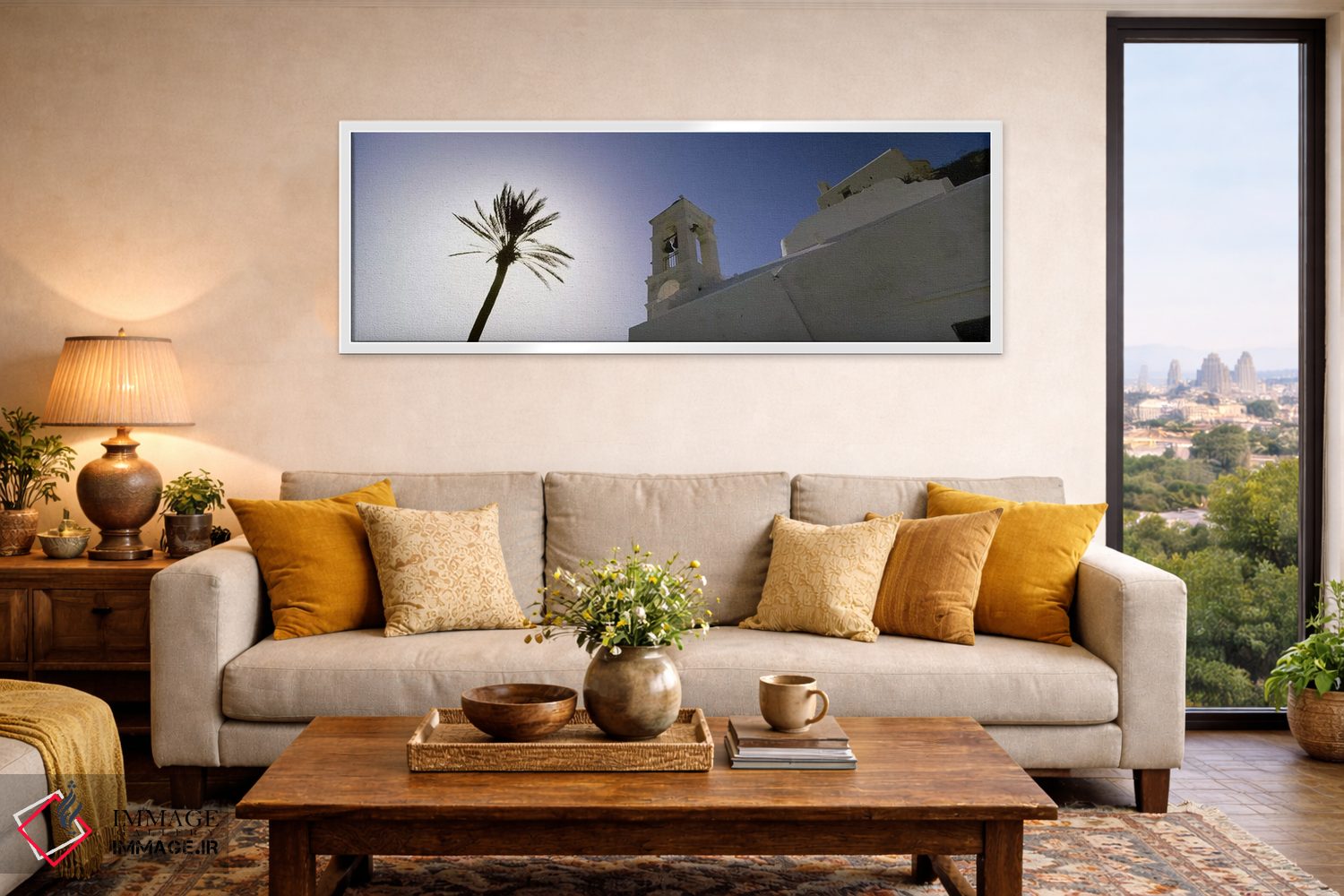 تابلو دکوراتیو Ios, Cyclades Islands, Greece,نمای زاویه پایین از یک نخ… اثر پانورامیک ایمجز - D4W
