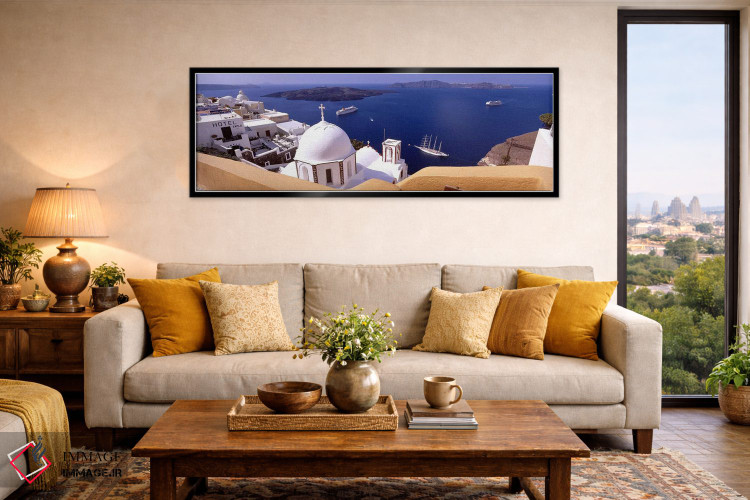تابلو دکوراتیو Santorini, Cyclades Islands, Greece #2,نمای زاویه بالا… اثر پانورامیک ایمجز - D6B