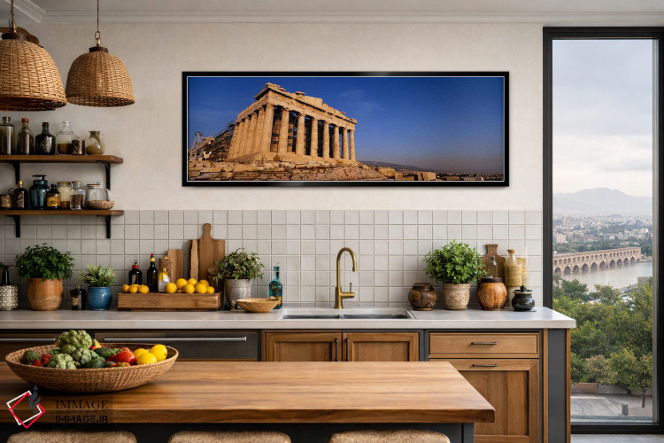 تابلو دکوراتیو Parthenon, Athens, Greece,ویرانه های یک معبد، پارتنون… اثر پانورامیک ایمجز - D3B
