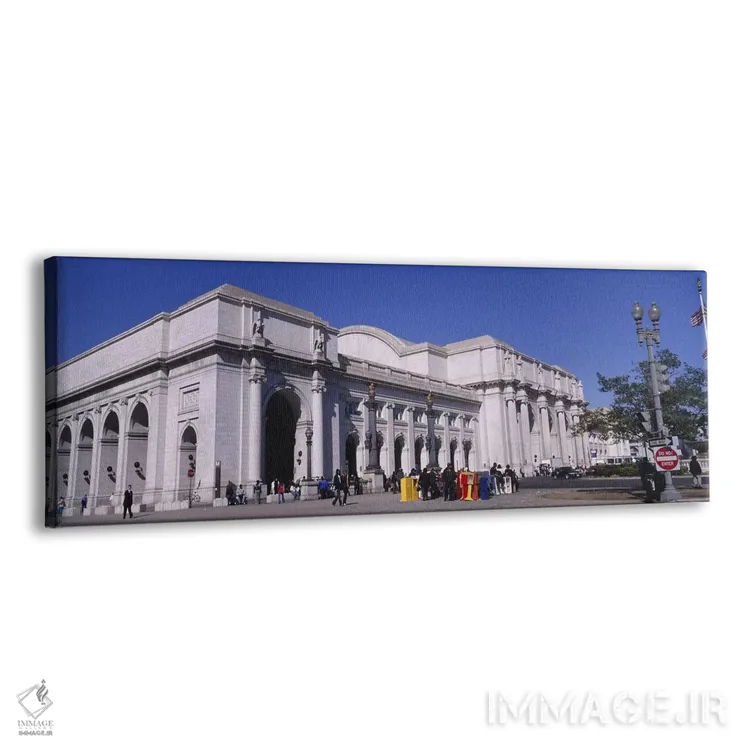 تابلو دکوراتیو Washington DC, Tourists walking in front of Union Stati… اثر پانورامیک ایمجز - نمای پرسپکتیو محصول