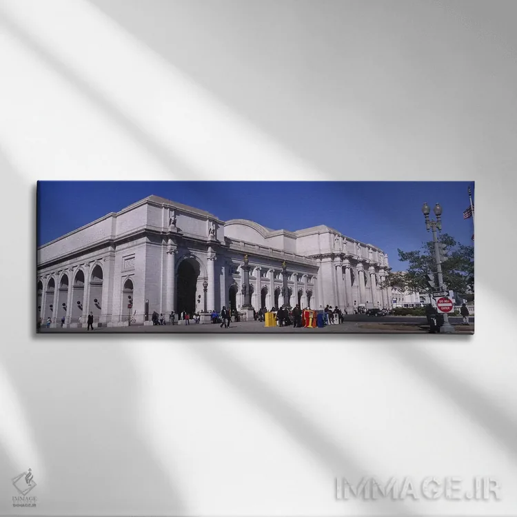 تابلو دکوراتیو Washington DC, Tourists walking in front of Union Stati… اثر پانورامیک ایمجز - نمای روبهرو روی دیوار