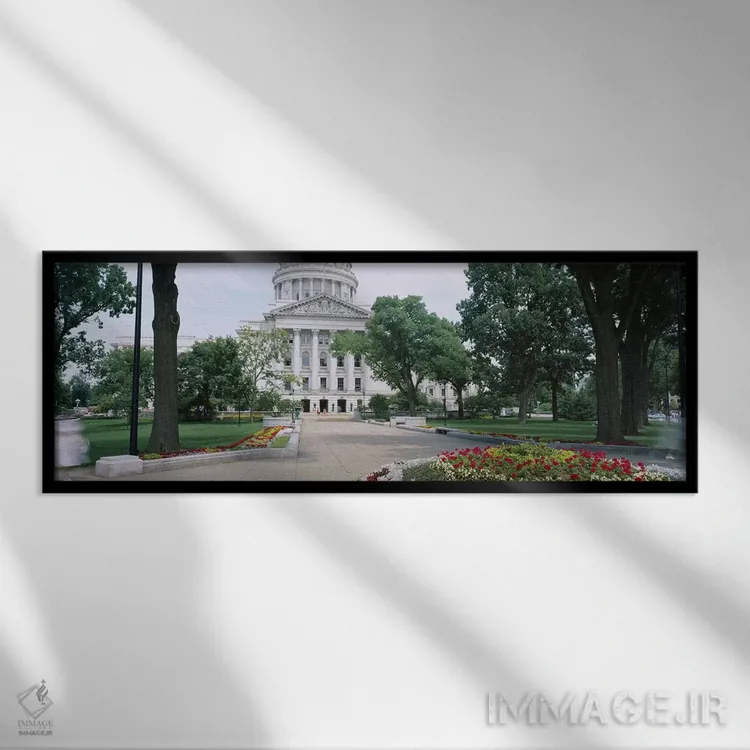 تابلو دکوراتیو Madison, Wisconsin, USA,ساختمان کنگره ایالتی، مدیسون، و… اثر پانورامیک ایمجز - نمای قابدار مشکی