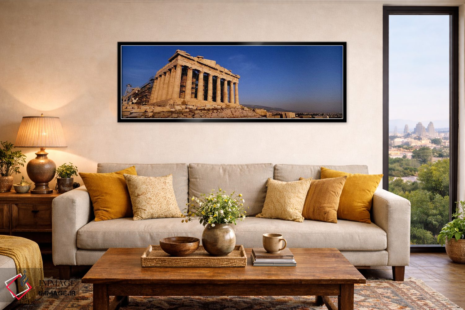 تابلو دکوراتیو Parthenon, Athens, Greece,ویرانه های یک معبد، پارتنون… اثر پانورامیک ایمجز - D6B