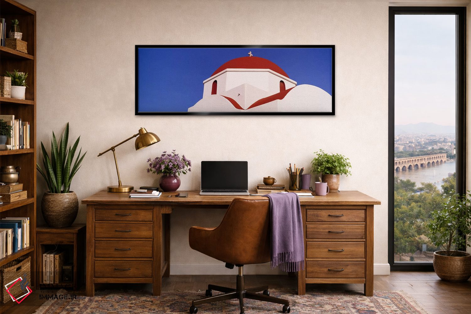 تابلو دکوراتیو Mykonos, Cyclades Islands, Greece,نمای زاویه پایین از ک… اثر پانورامیک ایمجز - D2B