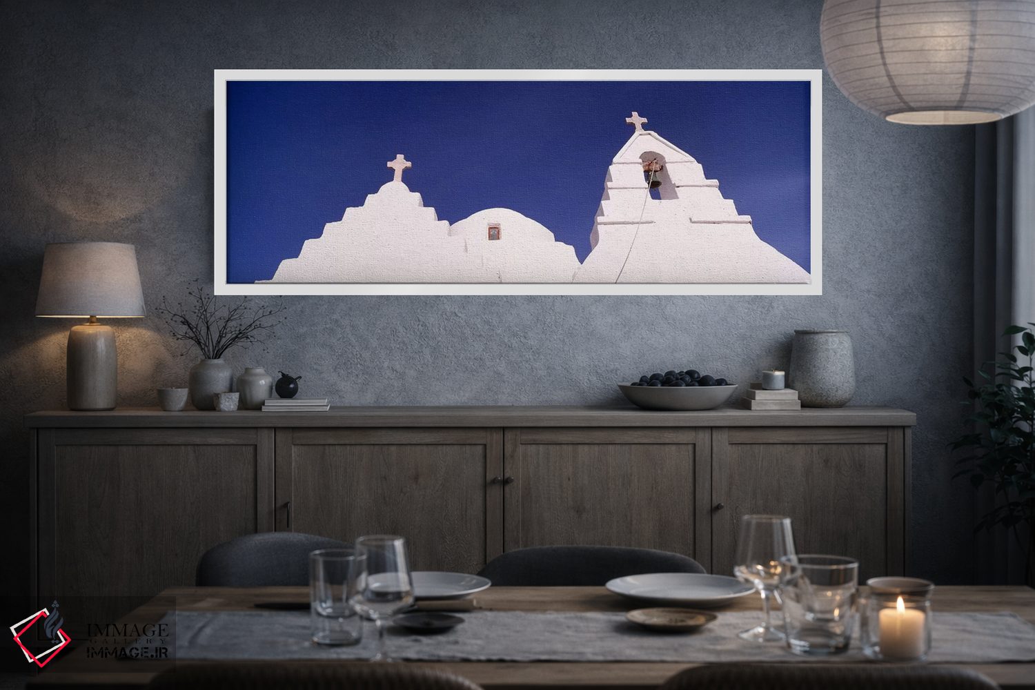 تابلو دکوراتیو Mykonos, Cyclades Islands, Greece #2,نمای زاویه پایین ا… اثر پانورامیک ایمجز - D3W