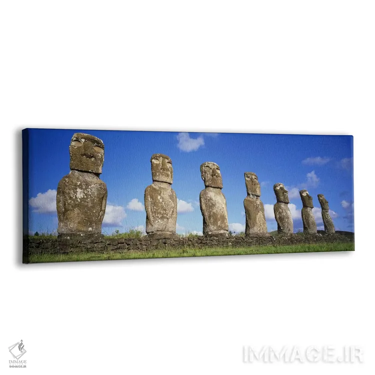 تابلو دکوراتیو Easter Islands, Chile #3,سرهای سنگی، جزایر ایستر، شیلی… اثر پانورامیک ایمجز - نمای پرسپکتیو محصول