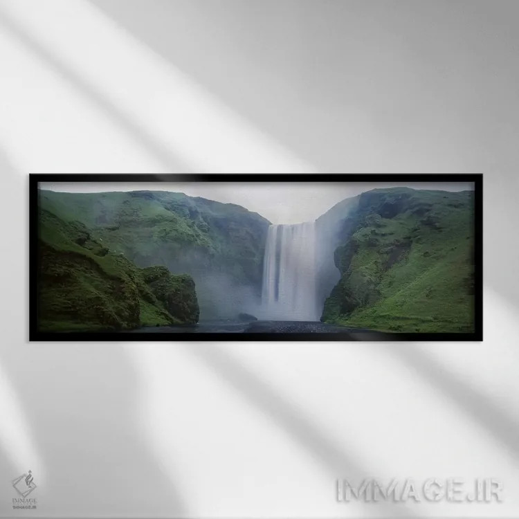 تابلو دکوراتیو Skogar, Iceland,آبشار اسکگافوس، اسکگار، ایسلند اثر پانورامیک ایمجز - نمای قابدار مشکی