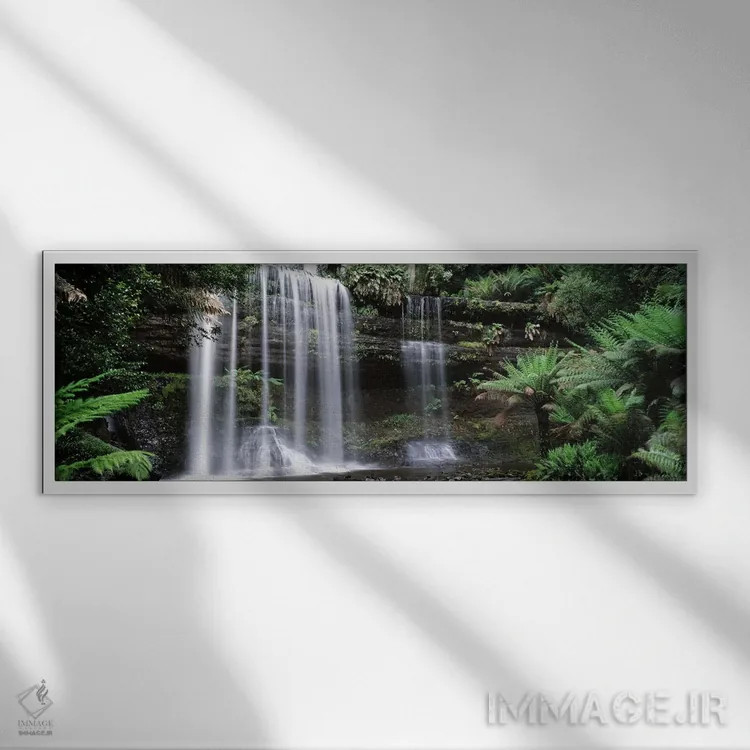 تابلو دکوراتیو Russell Falls, Mt Field National Park, Tasmania, Austra… اثر پانورامیک ایمجز - نمای قابدار سفید