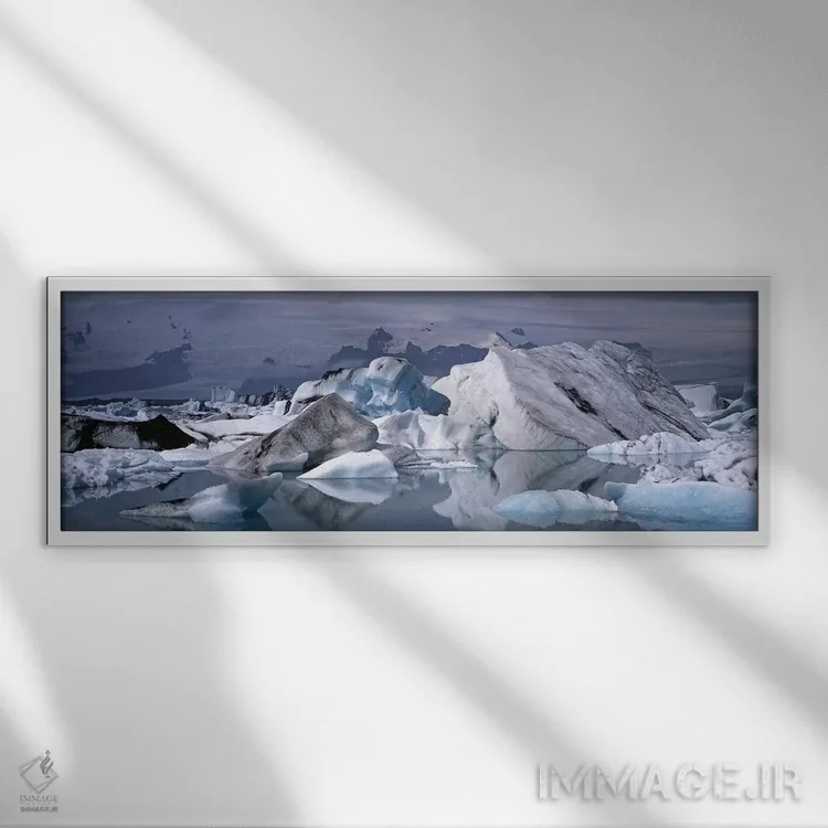 تابلو دکوراتیو Vatnajokull National Park, Iceland,واتنایوکول ، پارک مل… اثر پانورامیک ایمجز - نمای قابدار سفید