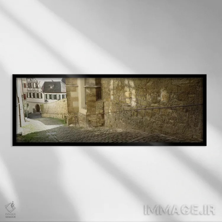 تابلو دکوراتیو Altstadt, Tubingen, Baden-Wurttemberg, Germany,خیابان س… اثر پانورامیک ایمجز - نمای قابدار مشکی