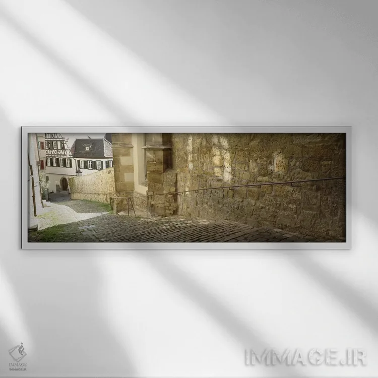 تابلو دکوراتیو Altstadt, Tubingen, Baden-Wurttemberg, Germany,خیابان س… اثر پانورامیک ایمجز - نمای قابدار سفید