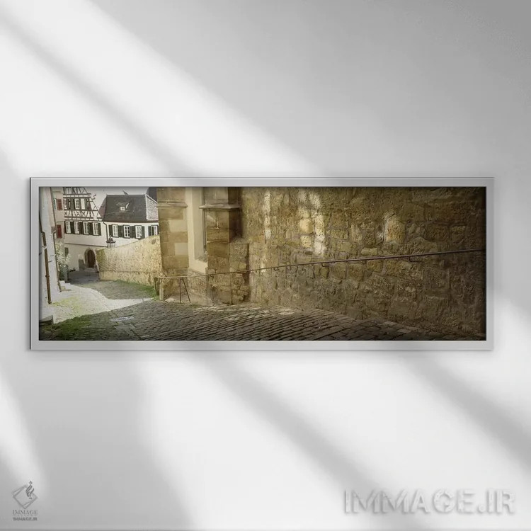 تابلو دکوراتیو Altstadt, Tubingen, Baden-Wurttemberg, Germany,خیابان س… اثر پانورامیک ایمجز - نمای قابدار سفید