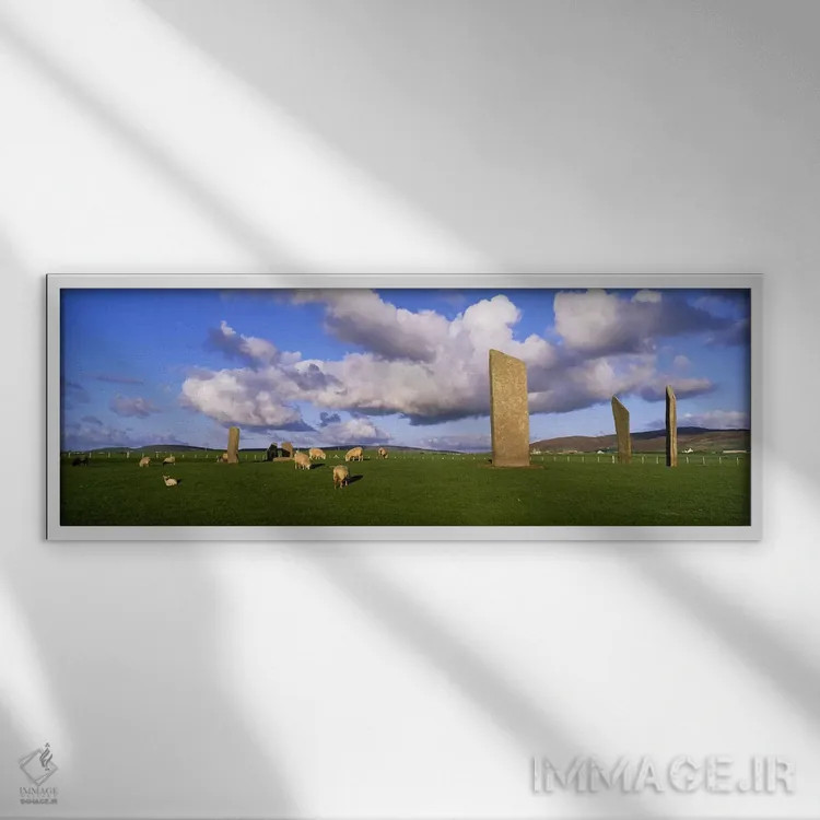 تابلو دکوراتیو Orkney Islands, Scotland, United Kingdom,سنگ های استنس… اثر پانورامیک ایمجز - نمای قابدار سفید