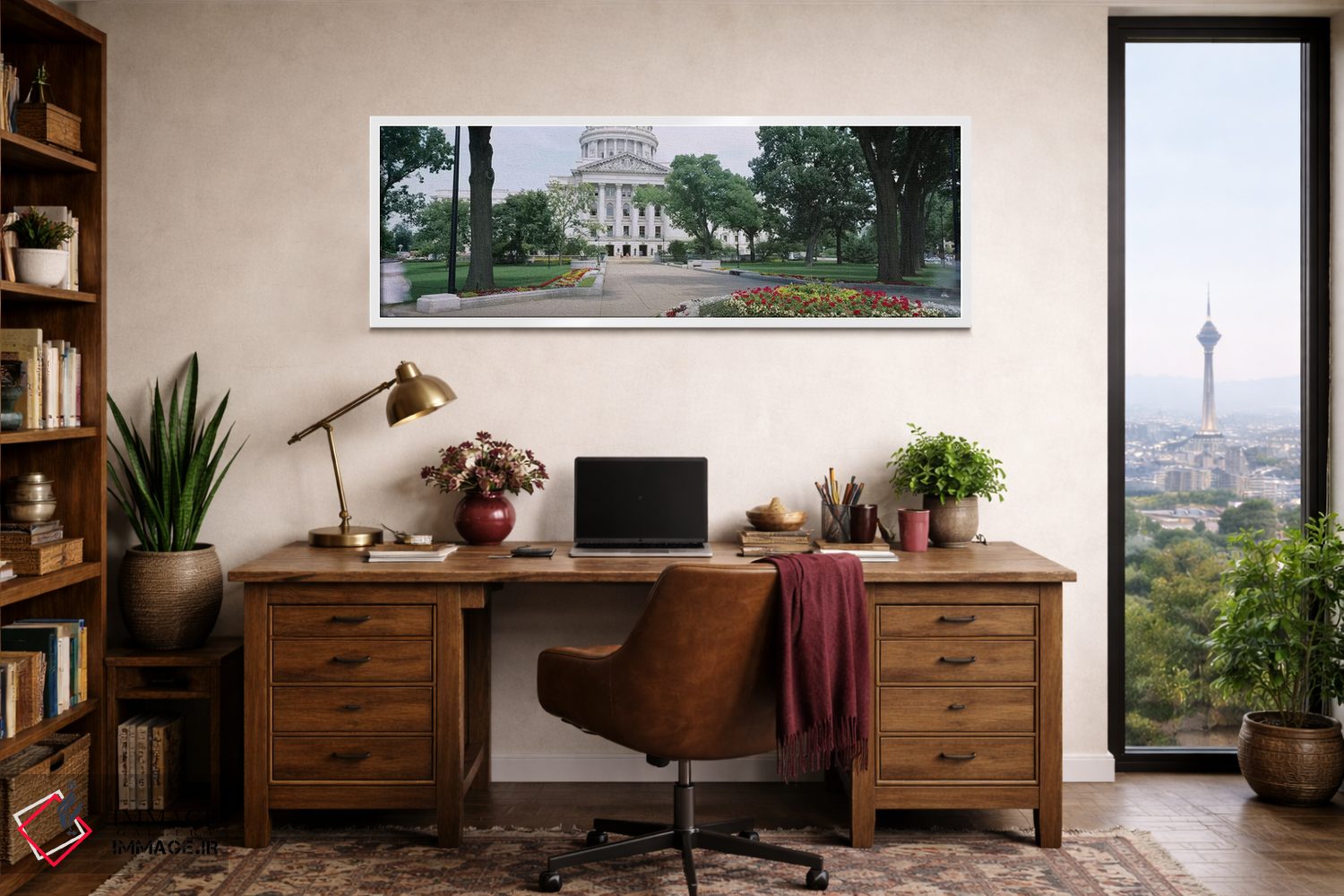 تابلو دکوراتیو Madison, Wisconsin, USA,ساختمان کنگره ایالتی، مدیسون، و… اثر پانورامیک ایمجز - D1W