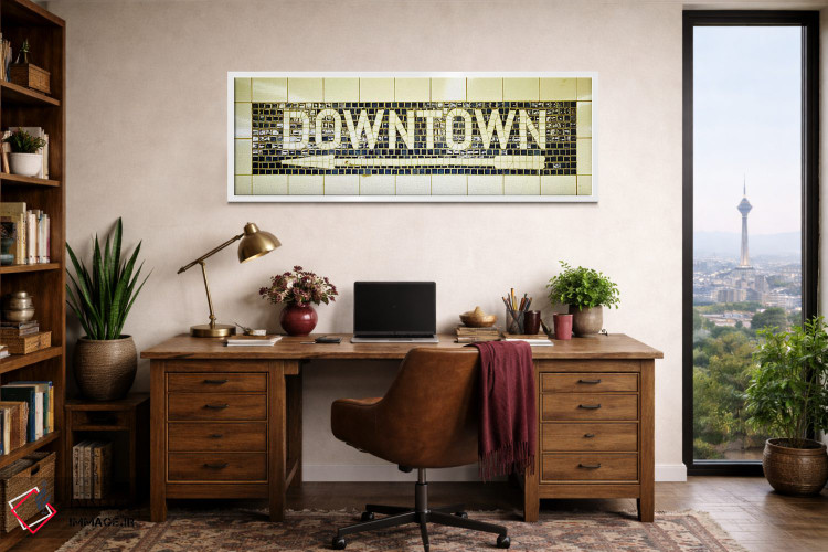 تابلو دکوراتیو subway sign,ایالات متحده، نیویورک، تابلوی مترو اثر پانورامیک ایمجز - D1W