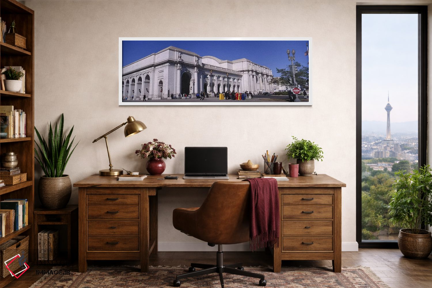 تابلو دکوراتیو Washington DC, Tourists walking in front of Union Stati… اثر پانورامیک ایمجز - D1W