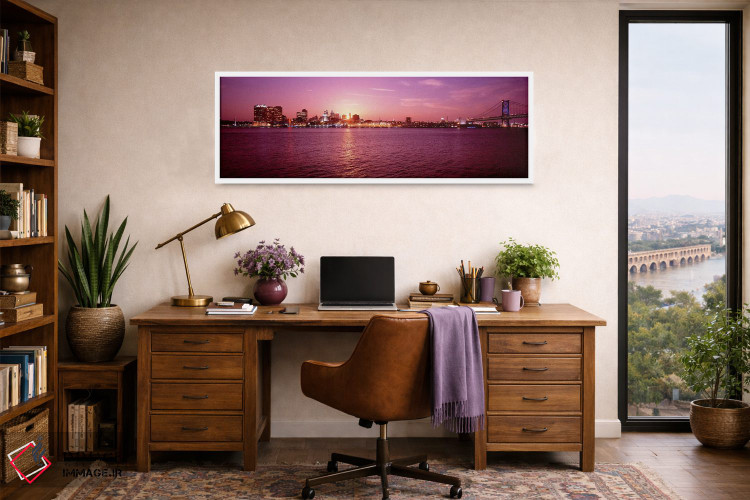 تابلو دکوراتیو Pennsylvania, Philadelphia at Dusk,ایالات متحده، پنسیلو… اثر پانورامیک ایمجز - D1W
