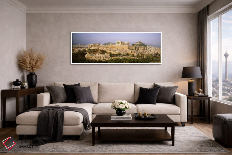 تابلو دکوراتیو Acropolis, Athens, Greece,نمای زاویه بالا، آکروپولیس، آ… اثر پانورامیک ایمجز - D4W