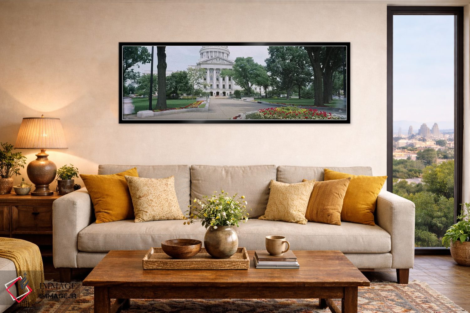 تابلو دکوراتیو Madison, Wisconsin, USA,ساختمان کنگره ایالتی، مدیسون، و… اثر پانورامیک ایمجز - D6B