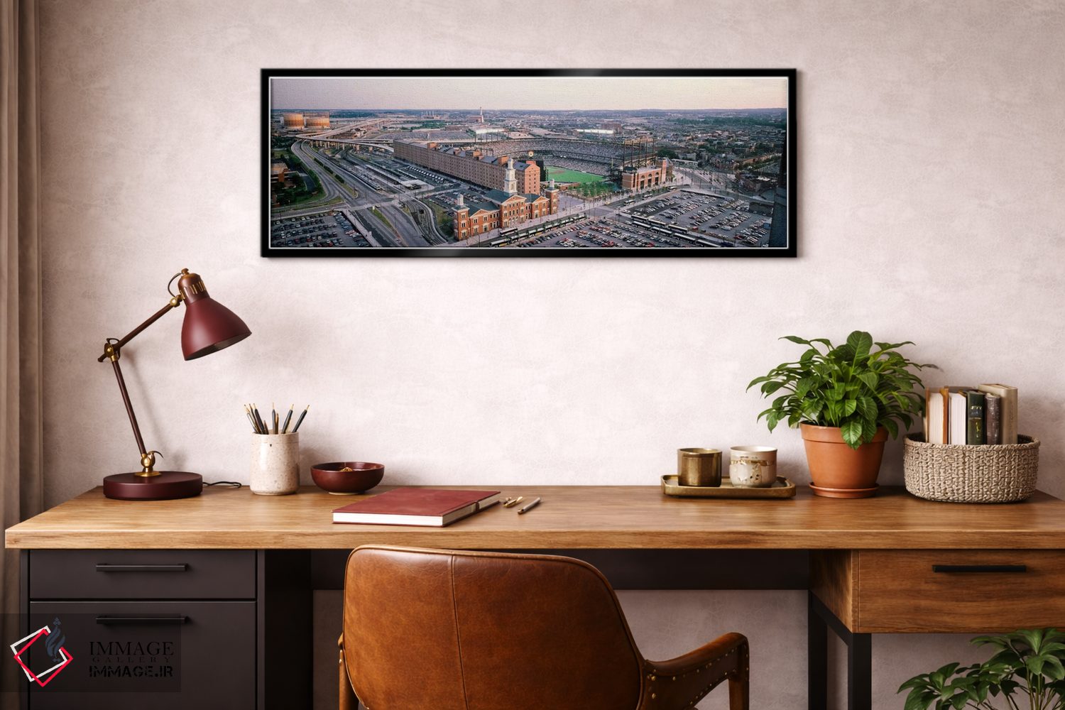 تابلو دکوراتیو Baltimore, Maryland, USA,نمای هوایی از زمین بیسبال، بال… اثر پانورامیک ایمجز - D3B