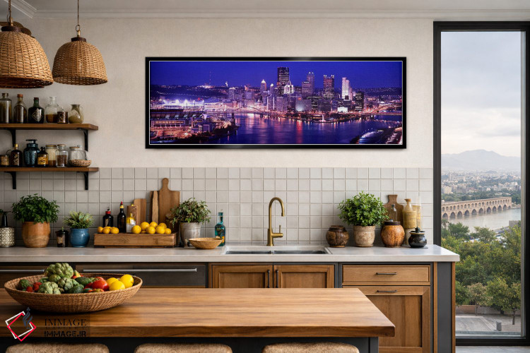 تابلو دکوراتیو Pennsylvania, Pittsburgh at Dusk,ایالات متحده، پنسیلوان… اثر پانورامیک ایمجز - D3B