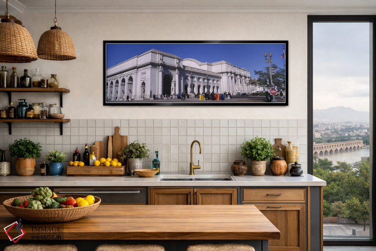 تابلو دکوراتیو Washington DC, Tourists walking in front of Union Stati… اثر پانورامیک ایمجز - D3B