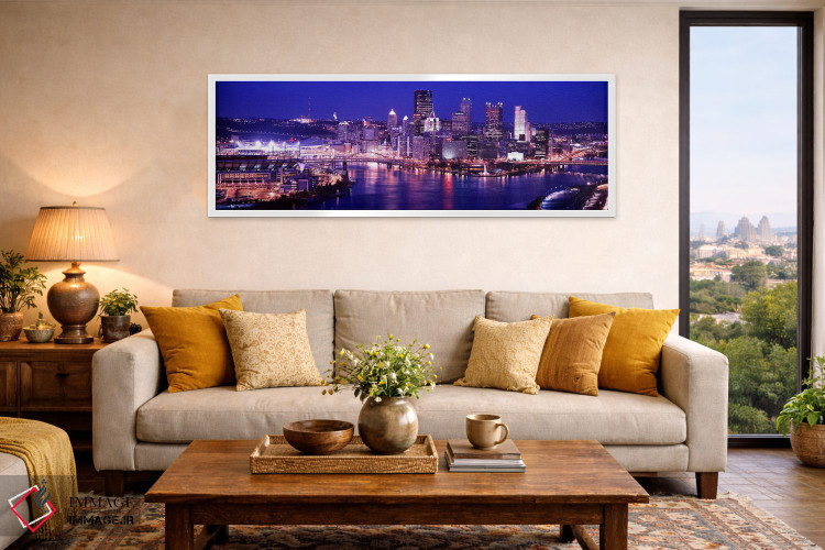 تابلو دکوراتیو Pennsylvania, Pittsburgh at Dusk,ایالات متحده، پنسیلوان… اثر پانورامیک ایمجز - D4W