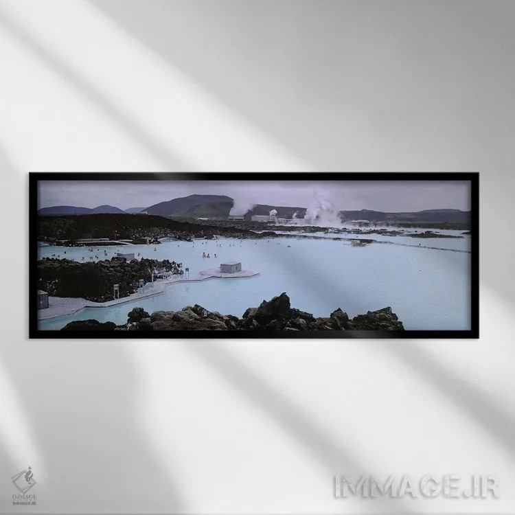 تابلو دکوراتیو Grindavik, Reykjanes Peninsula, Iceland,چشمه آب گرم بلو… اثر پانورامیک ایمجز - نمای قابدار مشکی