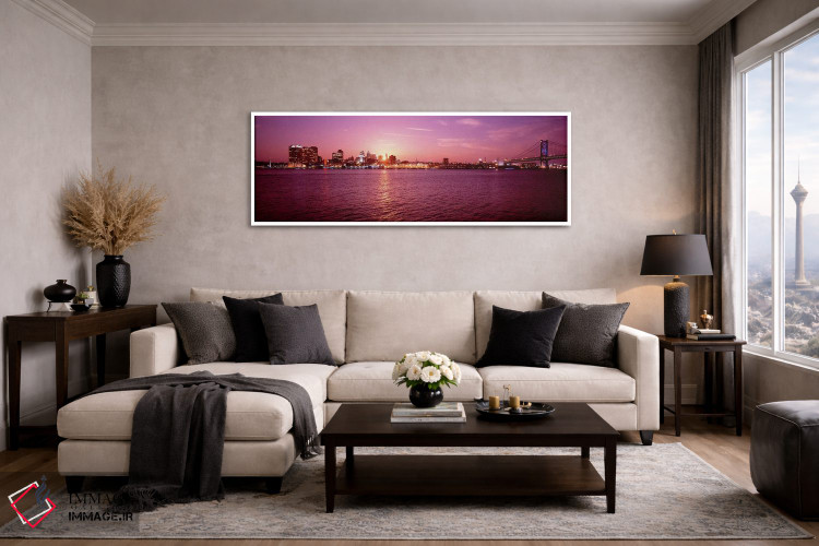 تابلو دکوراتیو Pennsylvania, Philadelphia at Dusk,ایالات متحده، پنسیلو… اثر پانورامیک ایمجز - D4W