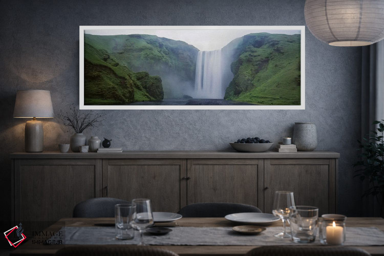 تابلو دکوراتیو Skogar, Iceland,آبشار اسکگافوس، اسکگار، ایسلند اثر پانورامیک ایمجز - D3W