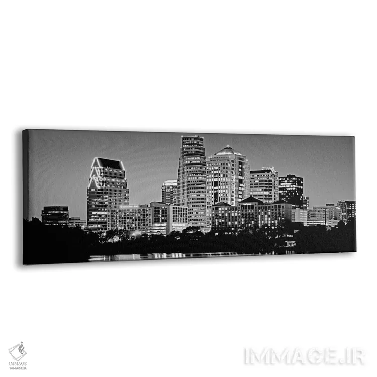 تابلو دکوراتیو Texas, Austin, Panoramic view of a city skyline ,ایالات… اثر پانورامیک ایمجز - نمای پرسپکتیو محصول