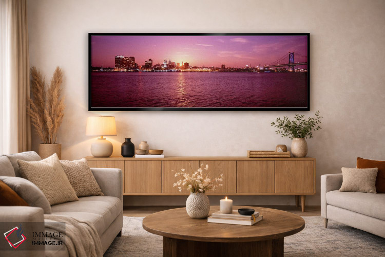 تابلو دکوراتیو Pennsylvania, Philadelphia at Dusk,ایالات متحده، پنسیلو… اثر پانورامیک ایمجز - D5B