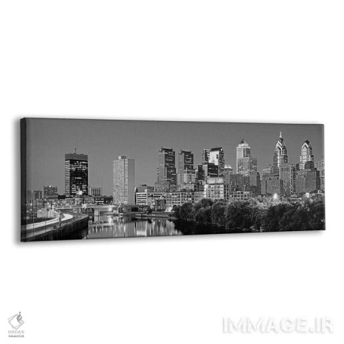 تابلو دکوراتیو Pennsylvania, Philadelphia skyline, night,ایالات متحده… اثر پانورامیک ایمجز - نمای پرسپکتیو محصول