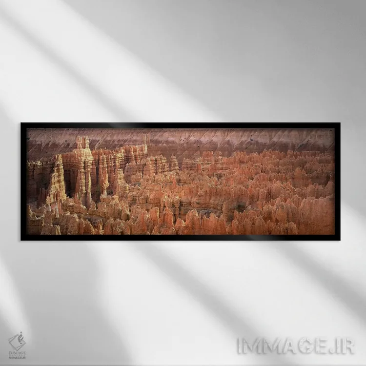 تابلو دکوراتیو Bryce Canyon National Park, Utah, USA,صخره های ستونی در… اثر پانورامیک ایمجز - نمای قابدار مشکی