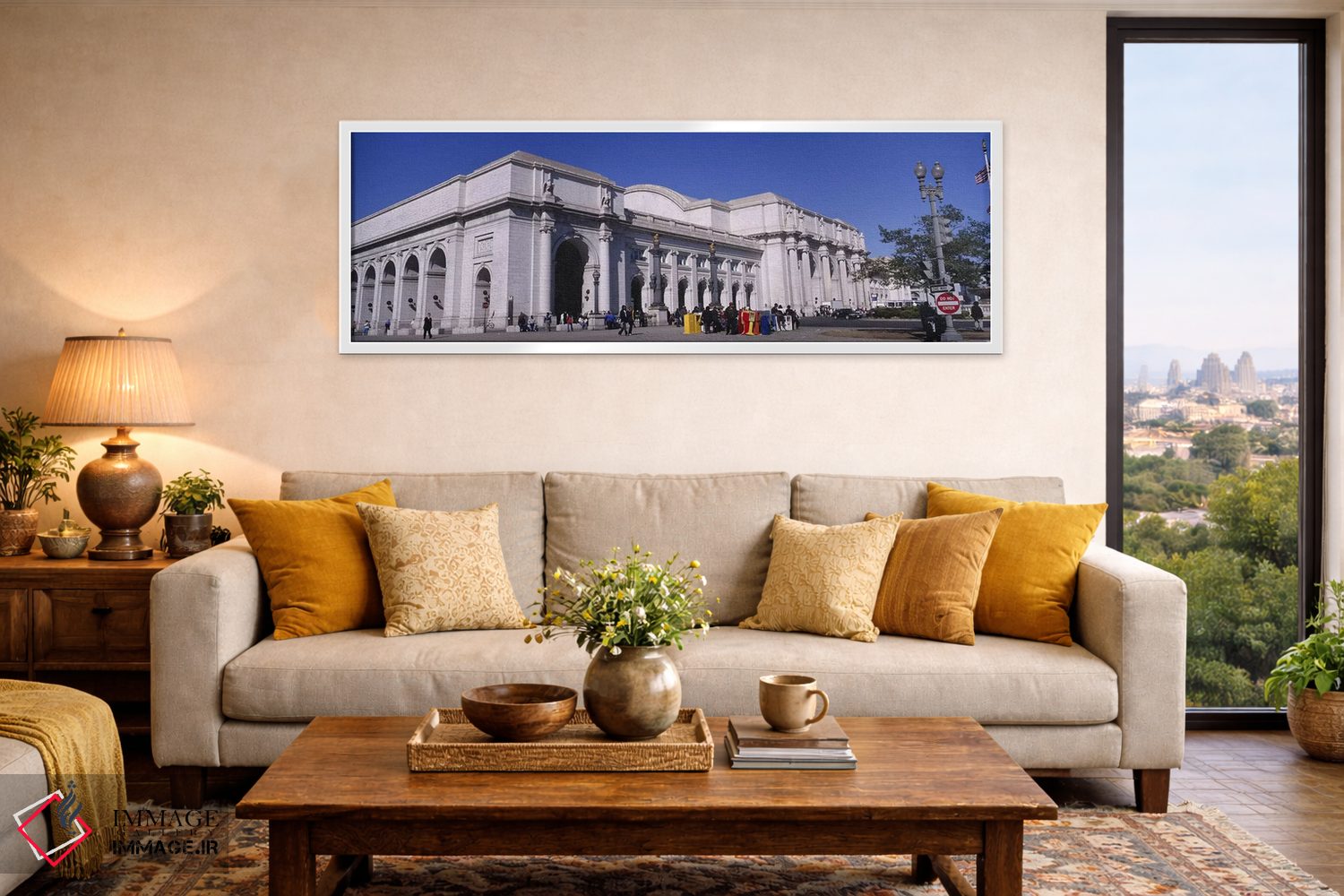 تابلو دکوراتیو Washington DC, Tourists walking in front of Union Stati… اثر پانورامیک ایمجز - D5W