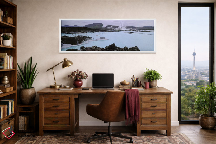تابلو دکوراتیو Grindavik, Reykjanes Peninsula, Iceland,چشمه آب گرم بلو… اثر پانورامیک ایمجز - D1W
