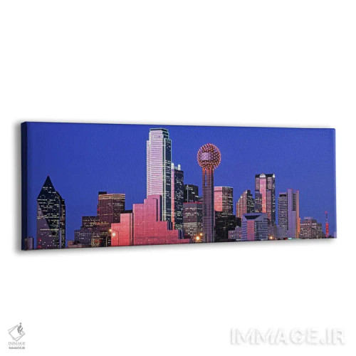 تابلو دکوراتیو Dallas, Texas, USA,نمای افق مرکز شهر در شب، دالاس، تگزا… اثر پانورامیک ایمجز - نمای پرسپکتیو محصول