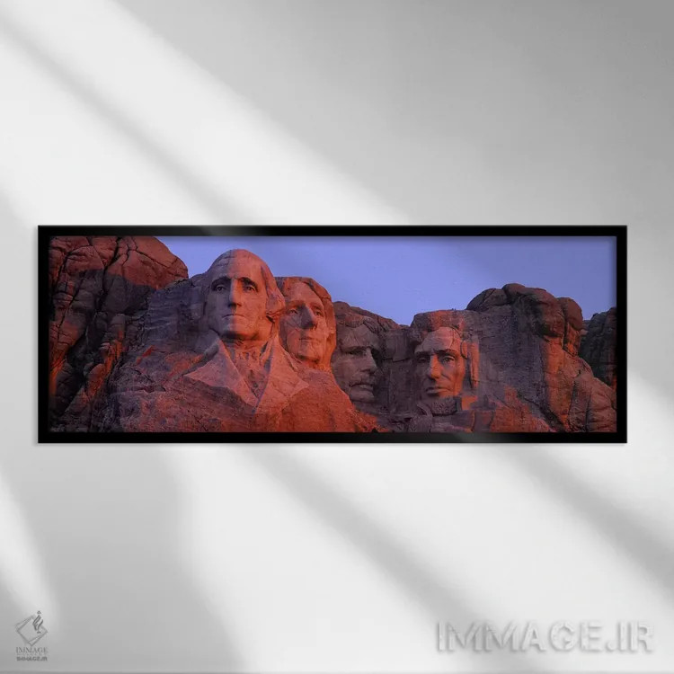 تابلو دکوراتیو Pennington County, South Dakota, USA,یادبود ملی کوه راش… اثر پانورامیک ایمجز - نمای قابدار مشکی