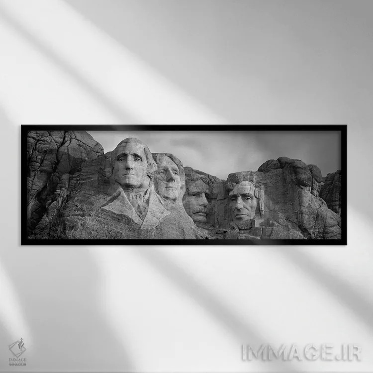 تابلو دکوراتیو Pennington County, South Dakota, USA,یادبود ملی کوه راش… اثر پانورامیک ایمجز - نمای قابدار مشکی
