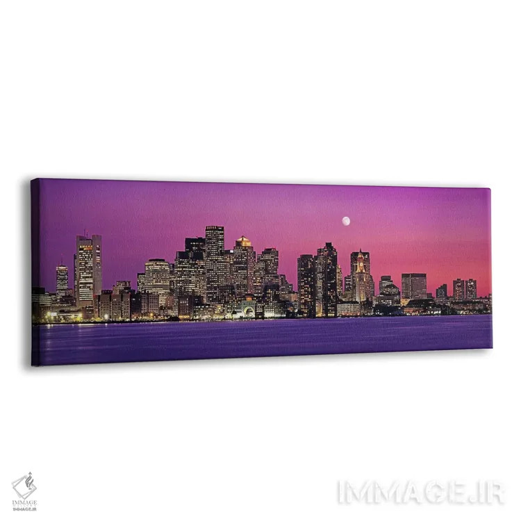 تابلو دکوراتیو Massachusetts, Boston, View of an urban skyline by the… اثر پانورامیک ایمجز - نمای پرسپکتیو محصول